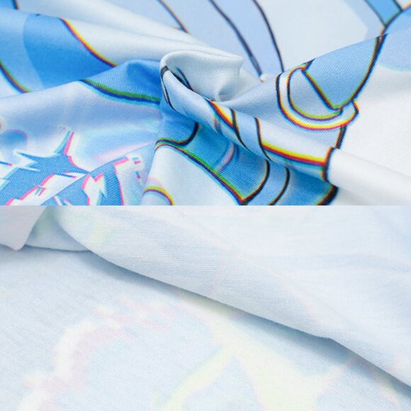 ACDC RAG - Cyber Jellyfish Anime Oversized Tee - Picture 7 of 8